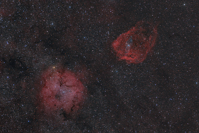 IC 1396, Sh2-129 and OU4 in Cepheus