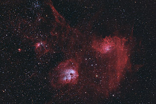 The Tadpoles, Flaming Star, Spider and Fly (IC410, IC405, IC417 and NGC1931) HaOIIIRGB
