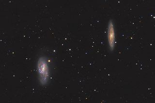 M65 and M66 - 2 galaxies of the Leo Trio