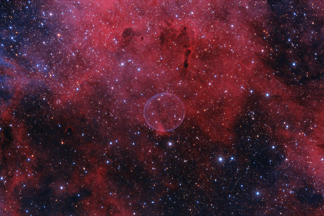 The Soap Bubble Nebula in Cygnus (HOO-RGB)